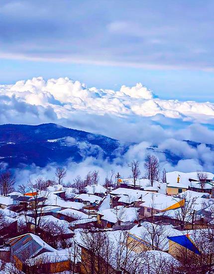 Winter in Filband village 